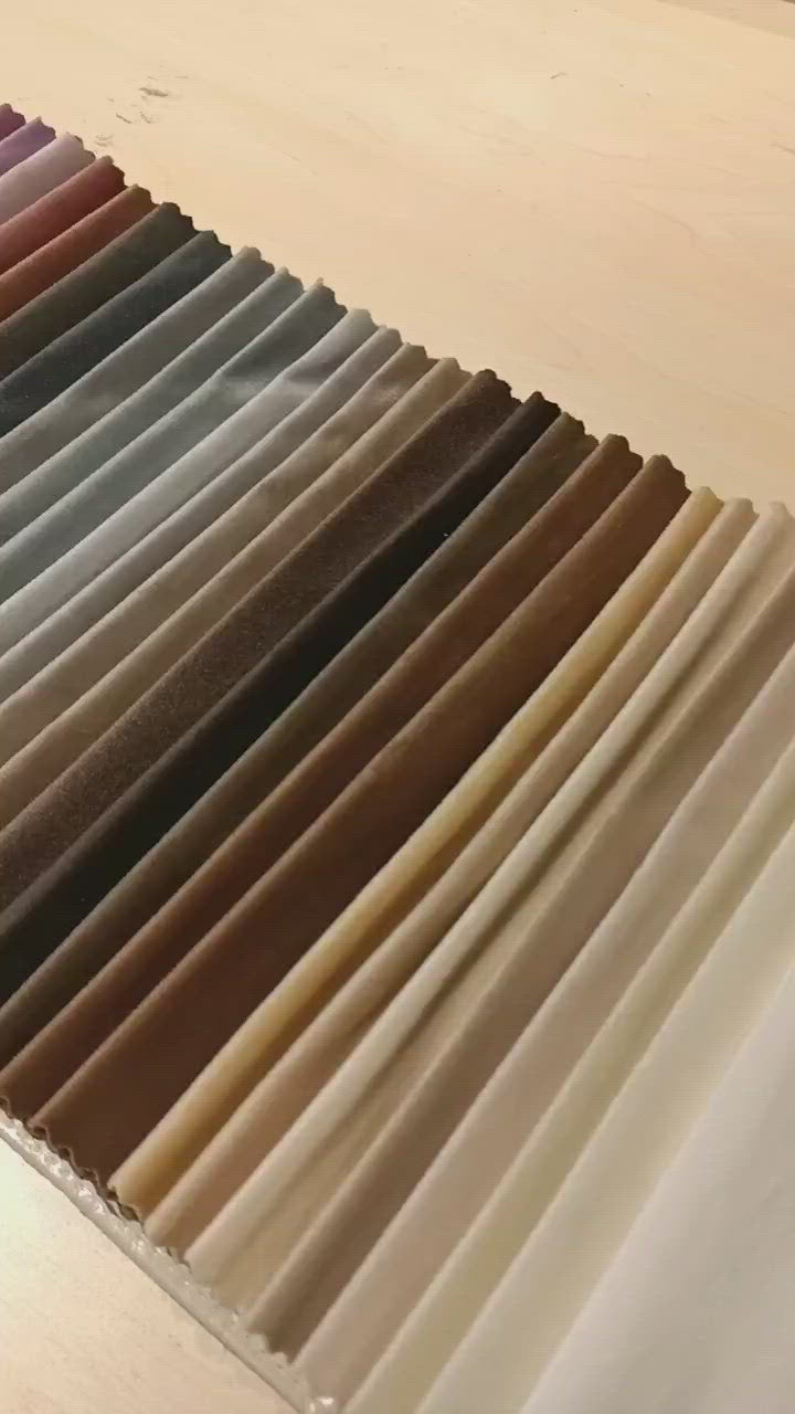 High Quality Italian Color Shade Chart Velvet Fabric