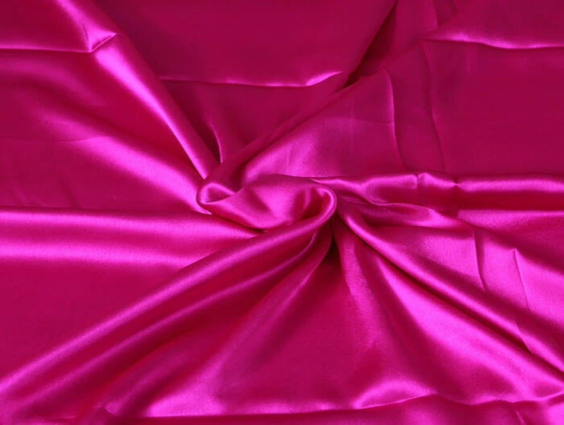 Magenta Pink viscose modal satin weave fabric ~ 44&quot; wide.(76)[11317]