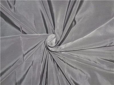 100% Pure Silk Taffeta Fabric Silver Grey x Black 54" wide TAF278[1]