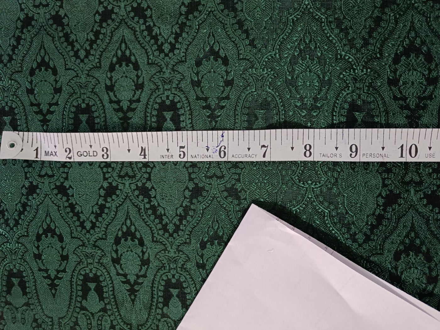 Silk Brocade fabric Green &amp; Black Victorian BRO99[3]