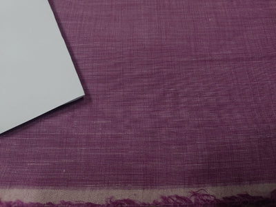 Two tone linen fabric {iridescent} brinjal purple x white 54" white [3687]