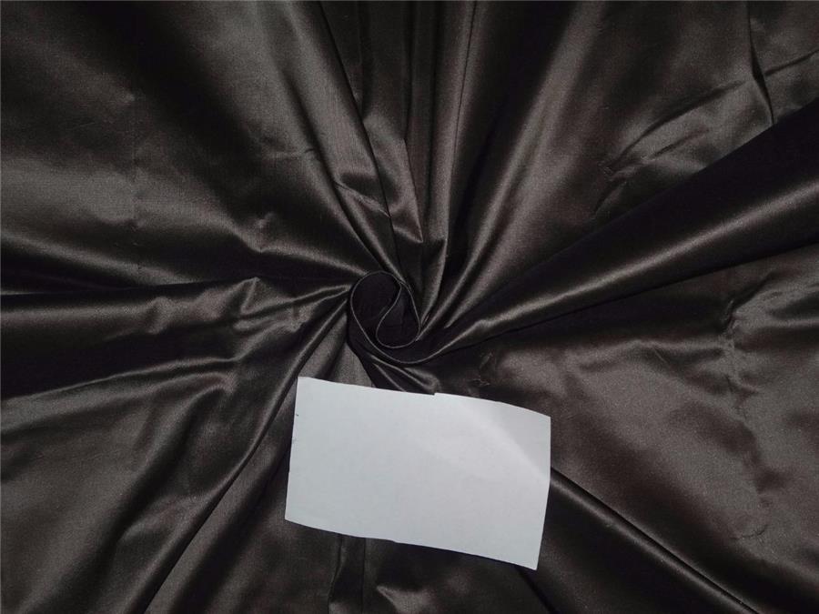 100% Pure Silk Taffeta Fabric Brown x Light Gold colour 54" wide TAF278[3]