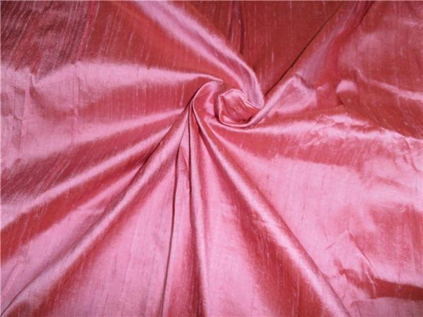 100% PURE SILK DUPION FABRIC PARADISE PINK colour 44" wide WITH SLUBS MM49[4]
