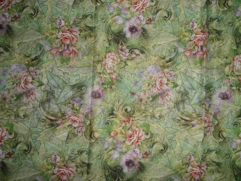superfine cotton lawn fabric 44" wide digital floral design [5745]