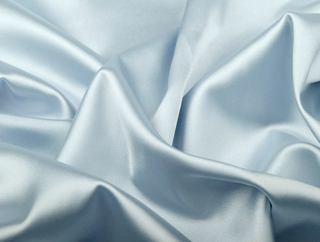 Light Baby Blue viscose modal satin weave fabric ~ 44&quot; wide.(82)[11288]