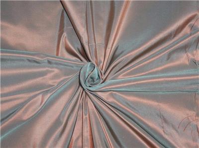 100% Pure Silk Taffeta Fabric Orange x Sea Green 54" wide TAF278[8]