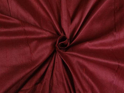 100% PURE SILK DUPIONI FABRIC indian RED colour 44" wide WITH SLUBS MM56[5]