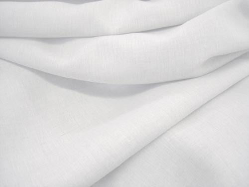 70's lea White pure linen fabric 58" wide Dyeable