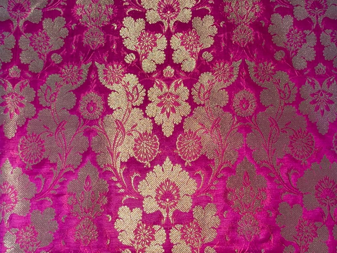 Gold Metallic Jacquard Brocade Fabric 44" wide available in five colors BRO816