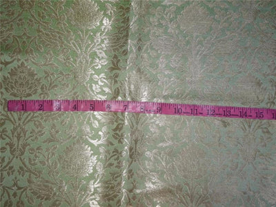 HEAVY BROCADE OLIVE GREEN X METALLIC GOLD COLOR ~ 36&quot INCH