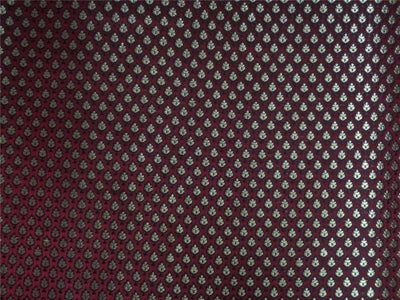 BROCADE MAROON BLACK X METALLIC GOLD COLOR 44&quot;INCH