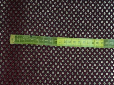 BROCADE MAROON BLACK X METALLIC GOLD COLOR 44&quot;INCH