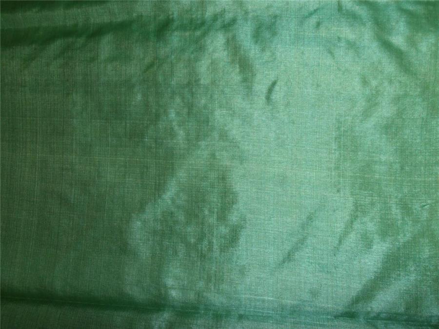 tassar spun feel silk fabric green x yellow -handloom woven 44" wide MIX_4[6]