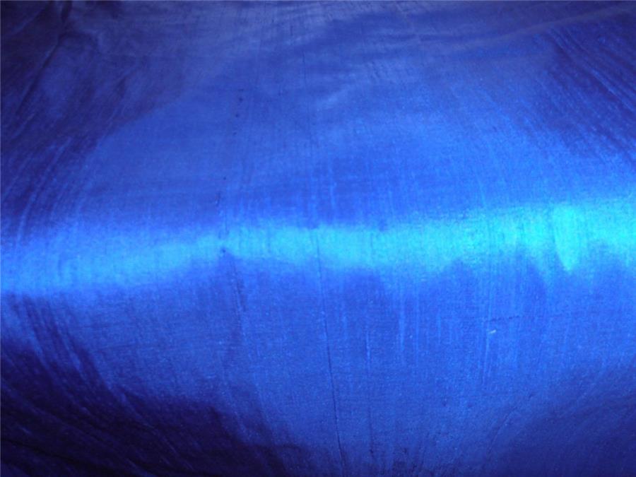 100% PURE SILK DUPIONI FABRIC ROYAL BLUE 54" wide WITH SLUBS MM2[5]