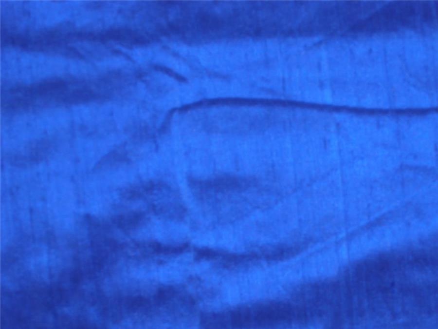 100% PURE SILK DUPIONI FABRIC ROYAL BLUE 54" wide WITH SLUBS MM2[5]