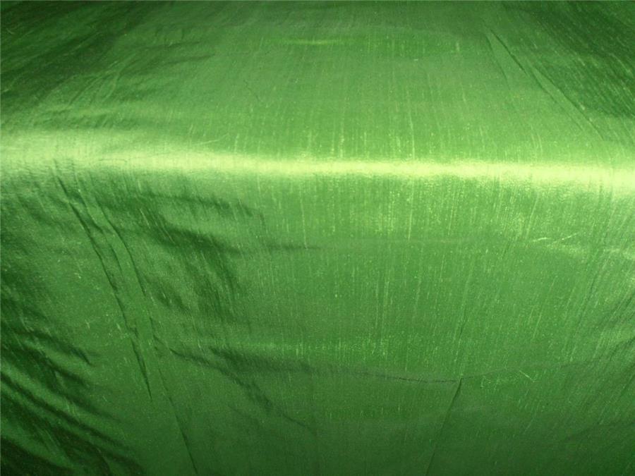 100% PURE SILK DUPIONI FABRIC HOT GREEN color 54" wide WITH SLUBS MM12[11]
