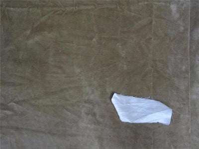 100% Cotton heavy weight Dark Camel X Green Effect Velvet Fabric 54" wide [6388]
