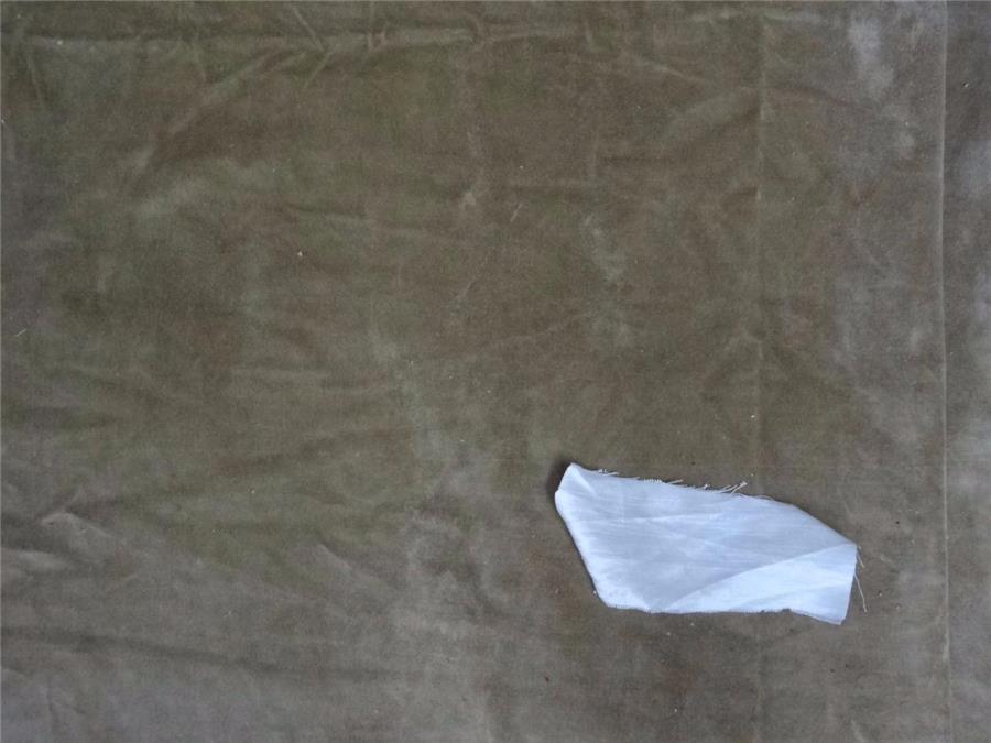 100% Micro Velvet Dark Camel X Green Effect Velvet Fabric 44" wide[12460]