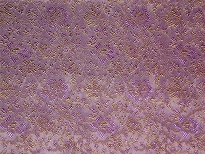 BROCADE~WIDTH 44 ~ PURPLE X GOLD COLOUR