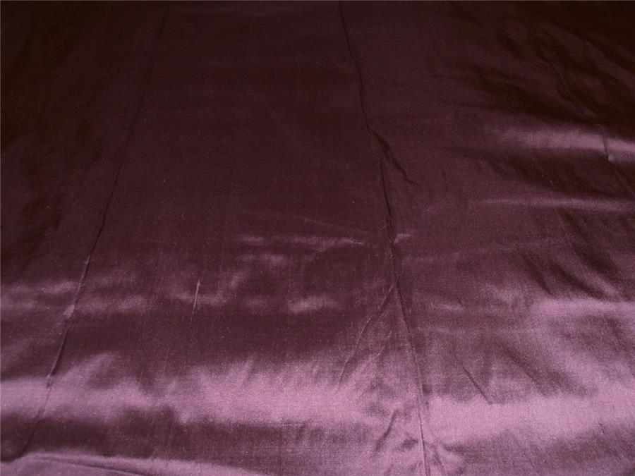 100% pure silk dupioni fabric dark plum 54" wide without slubs MM41A[4]