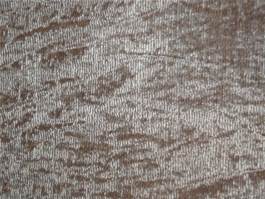 Nude Devore Burnout Velvet Stripes fabric ~ 44&quot; wide