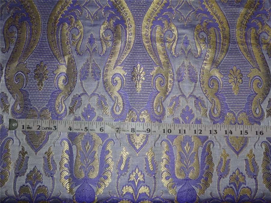Heavy Silk Brocade fabric Lilac,Purple X Metallic Gold Color 36&quot;