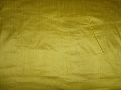 100% PURE SILK DUPION FABRIC YELLOW colour 54" wide WITH SLUBS MM44[3]