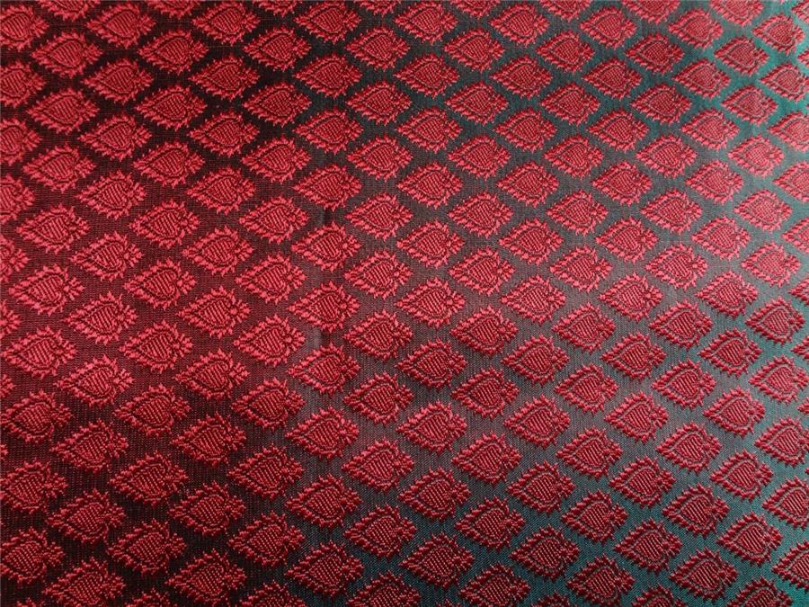 Brocade fabric Greeny Blue X Red 44&quot;Cut Pcs 5.40 yrd