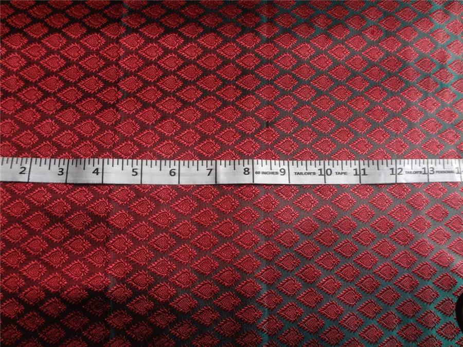 Brocade fabric Greeny Blue X Red 44&quot;Cut Pcs 5.40 yrd