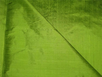 100% pure silk dupioni fabric leafy green colour 54" wide with slubs MM61[6]