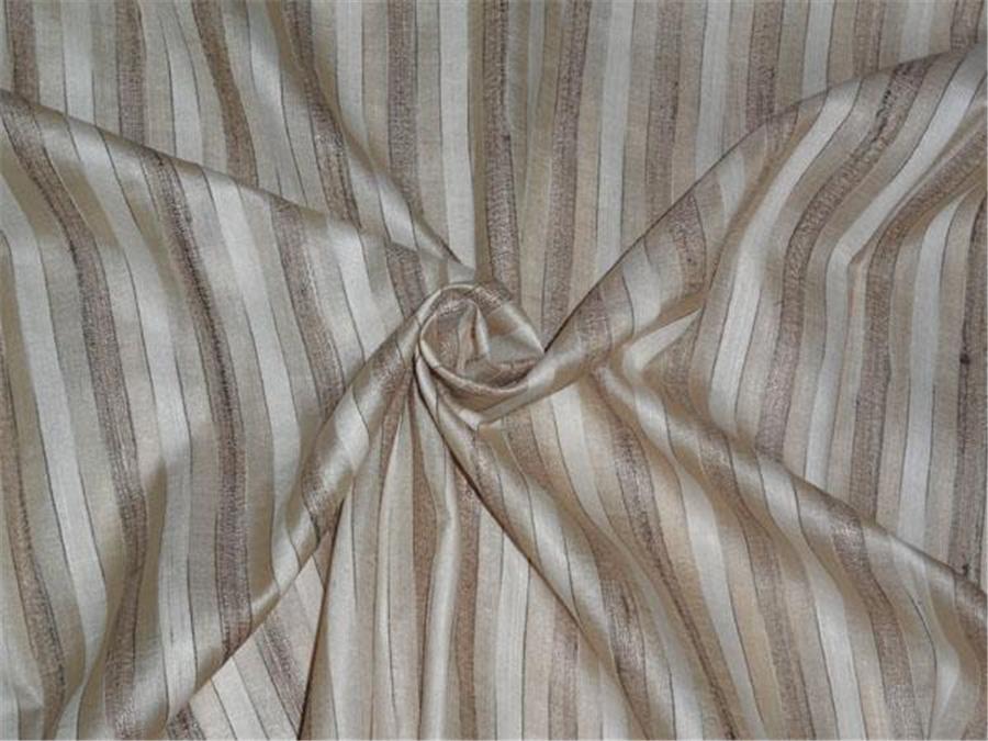 TUSSAR SILK FABRIC WITH SILK STRIPES 44" WIDE [6959]