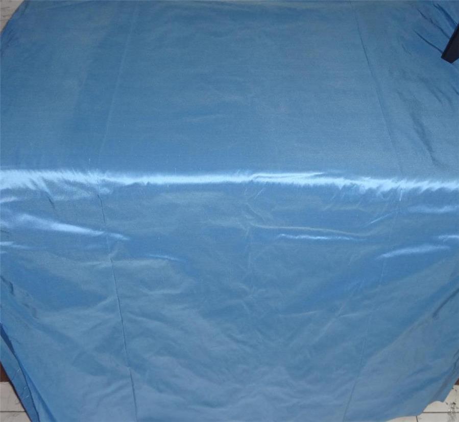 100% PURE SILK DUPIONI FABRIC AEGEAN BLUE color  54" wide DUP212[1]