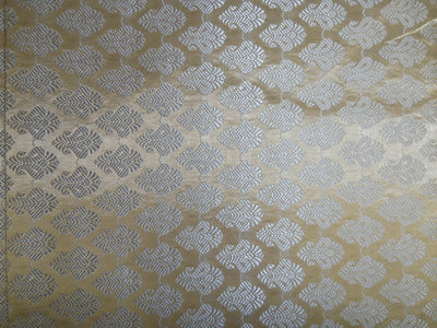 Brocade Fabric Gold white 44" wide BRO111[1]