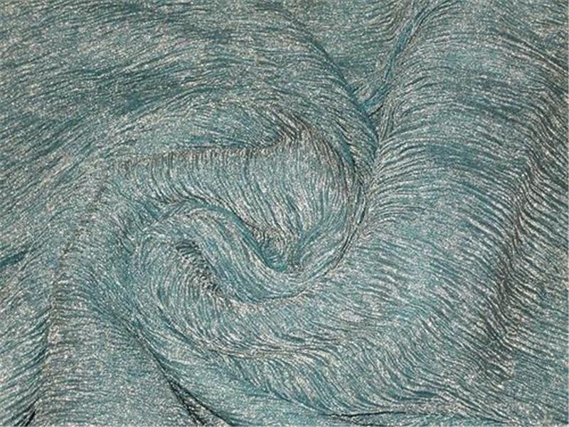 36 INCHES WIDE~ GOLD Sea blue silk mettalic tissue organza fabric