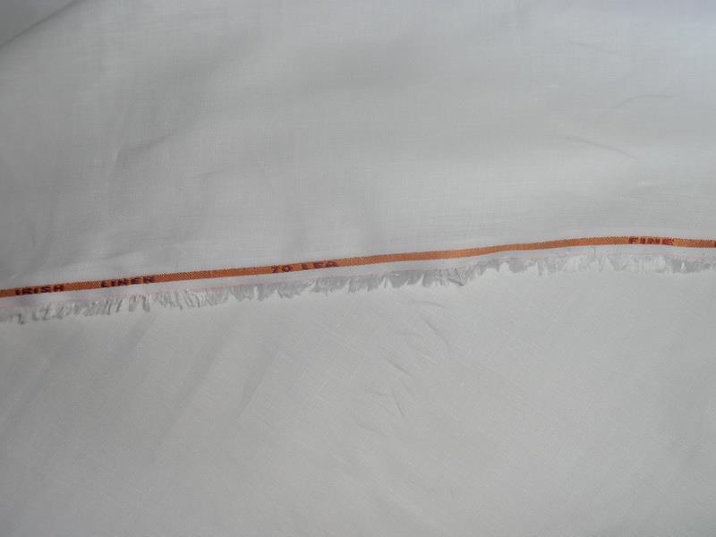 50 yards of 70's lea White pure linen fabric 57 inch wide Dyeable