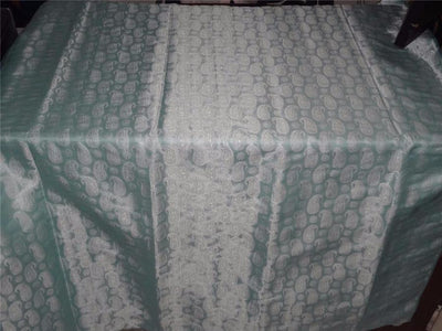 SILK BROCADE FABRIC BABY BLUE COLOR 44" WIDE BRO496[4]