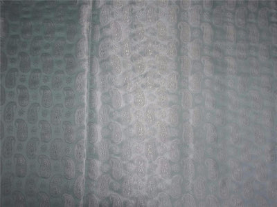 SILK BROCADE FABRIC BABY BLUE COLOR 44" WIDE BRO496[4]