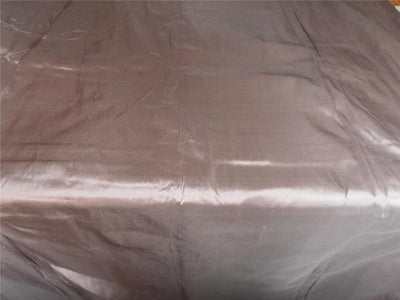 100% pure silk dupioni fabric dusty mauve colour 54" wide WITHOUT SLUBS MM41[5]