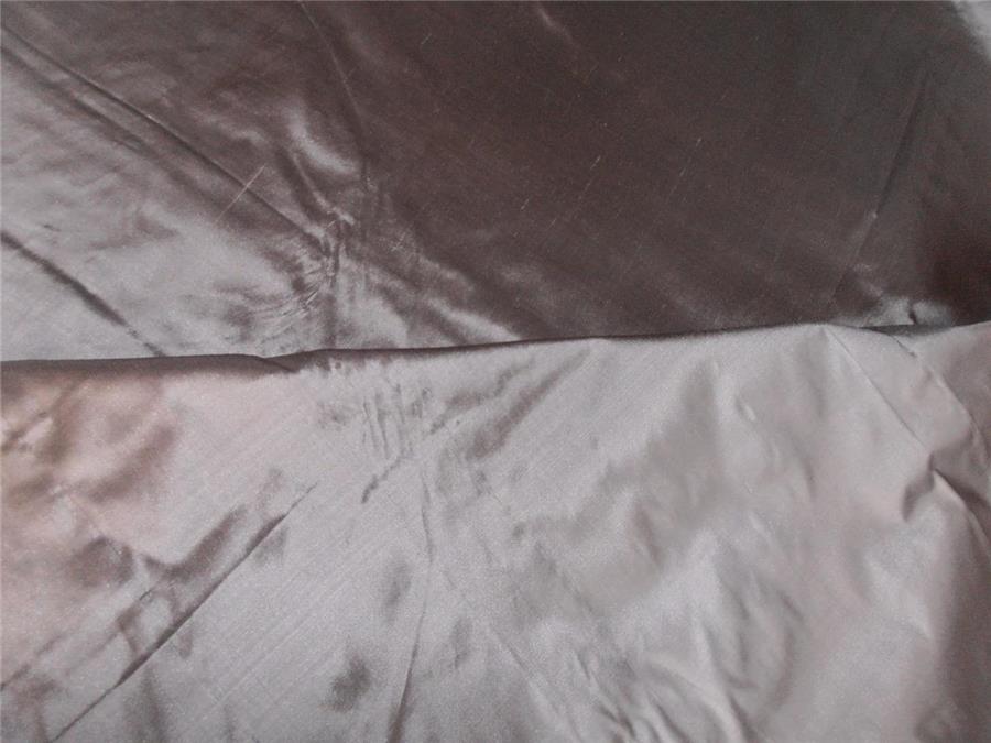 100% pure silk dupioni fabric dusty mauve colour 54" wide WITHOUT SLUBS MM41[5]