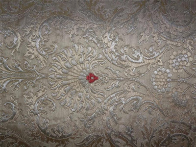 HEAVY BROCADE FABRIC GOLD X RED COLOR 36" WIDE BRO498[1]