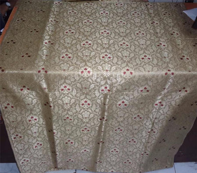 SILK BROCADE FABRIC GOLD,WINE X METALLIC GOLD COLOR 36" WIDE BRO499[3]