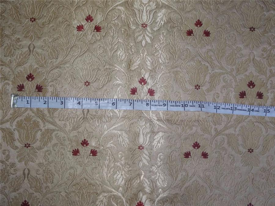 SILK BROCADE FABRIC GOLD,WINE X METALLIC GOLD COLOR 36" WIDE BRO499[3]