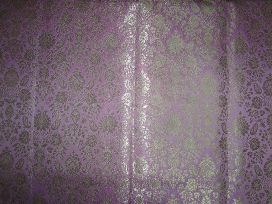 Heavy Silk Brocade fabric party Pink x Metallic Gold Color 36" wide BRO506[2]