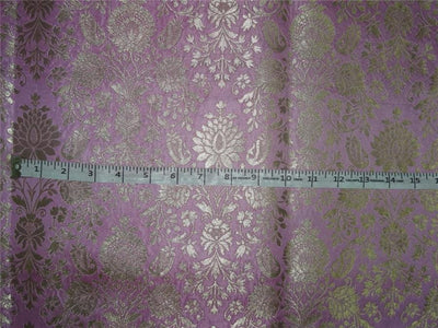 Heavy Silk Brocade fabric party Pink x Metallic Gold Color 36" wide BRO506[2]