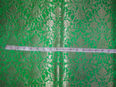 Heavy Silk Brocade Green X Metallic Gold Color 36" WIDE BRO507[1]