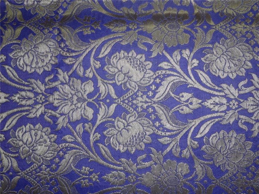 Heavy Silk Brocade Fabric Purple x Metallic Gold Color 36" WIDE BRO508[1]