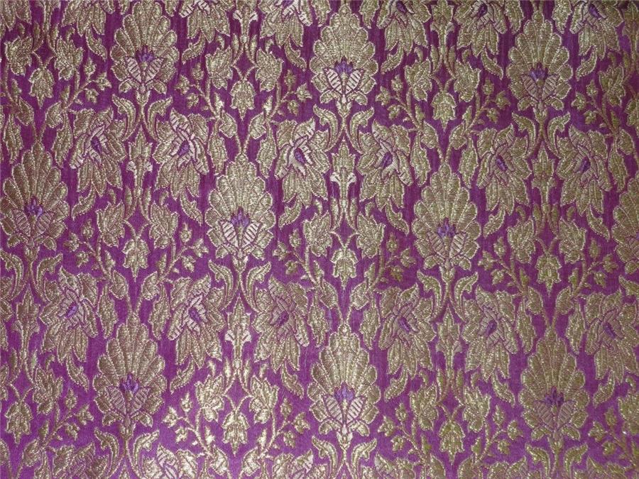 Heavy Silk Brocade Fabric Pink X Metallic Gold Color 36" WIDE BRO513[2]