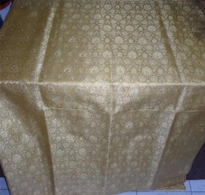 Heavy Silk Brocade Fabric Gold X Metallic Gold Color 36" wide BRO515[1]