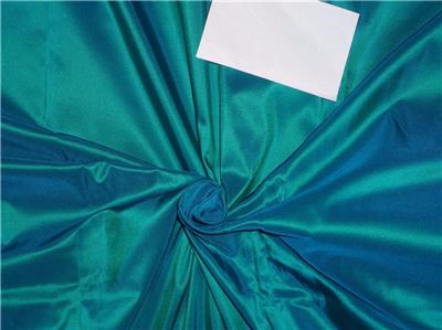 100% Pure Silk Taffeta Fabric Green x Blue 54" wide TAF277[7]