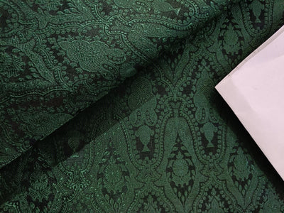 Silk Brocade fabric Green & Black Victorian 44" wide BRO99[3]